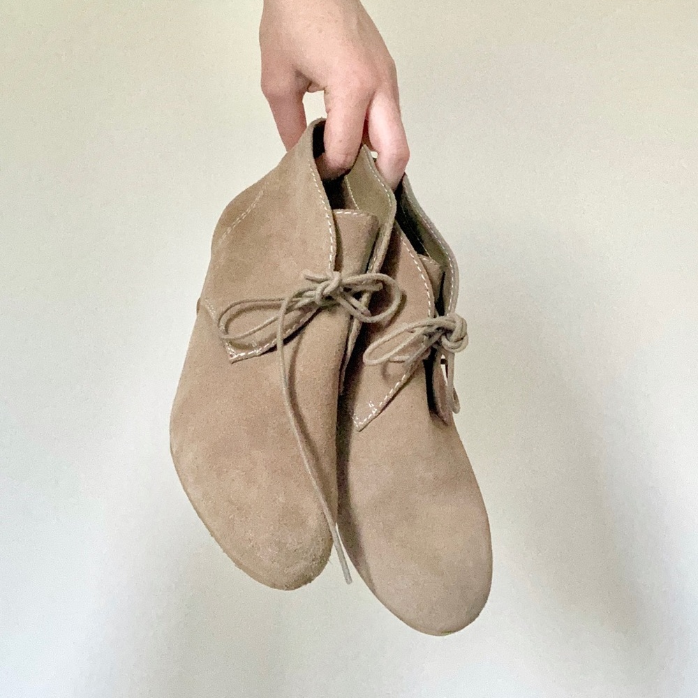 Nine West Tan Suede Booties